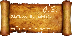 Göbbel Barnabás névjegykártya